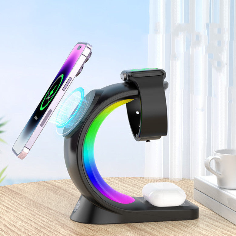 4-in-1 Magnetic Wireless Charging Station (Fast + RGB Light)