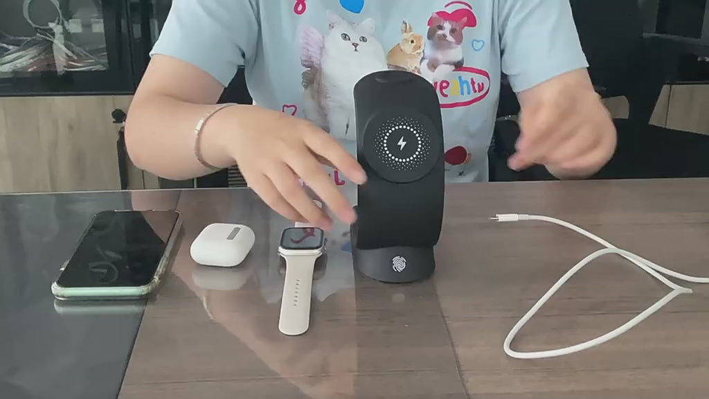 4-in-1 Magnetic Wireless Charging Station (Fast + RGB Light)
